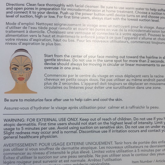 NWT microdermabrasion cleansing Device 2 speed 4 interchangeable heads - Picture 3 of 3